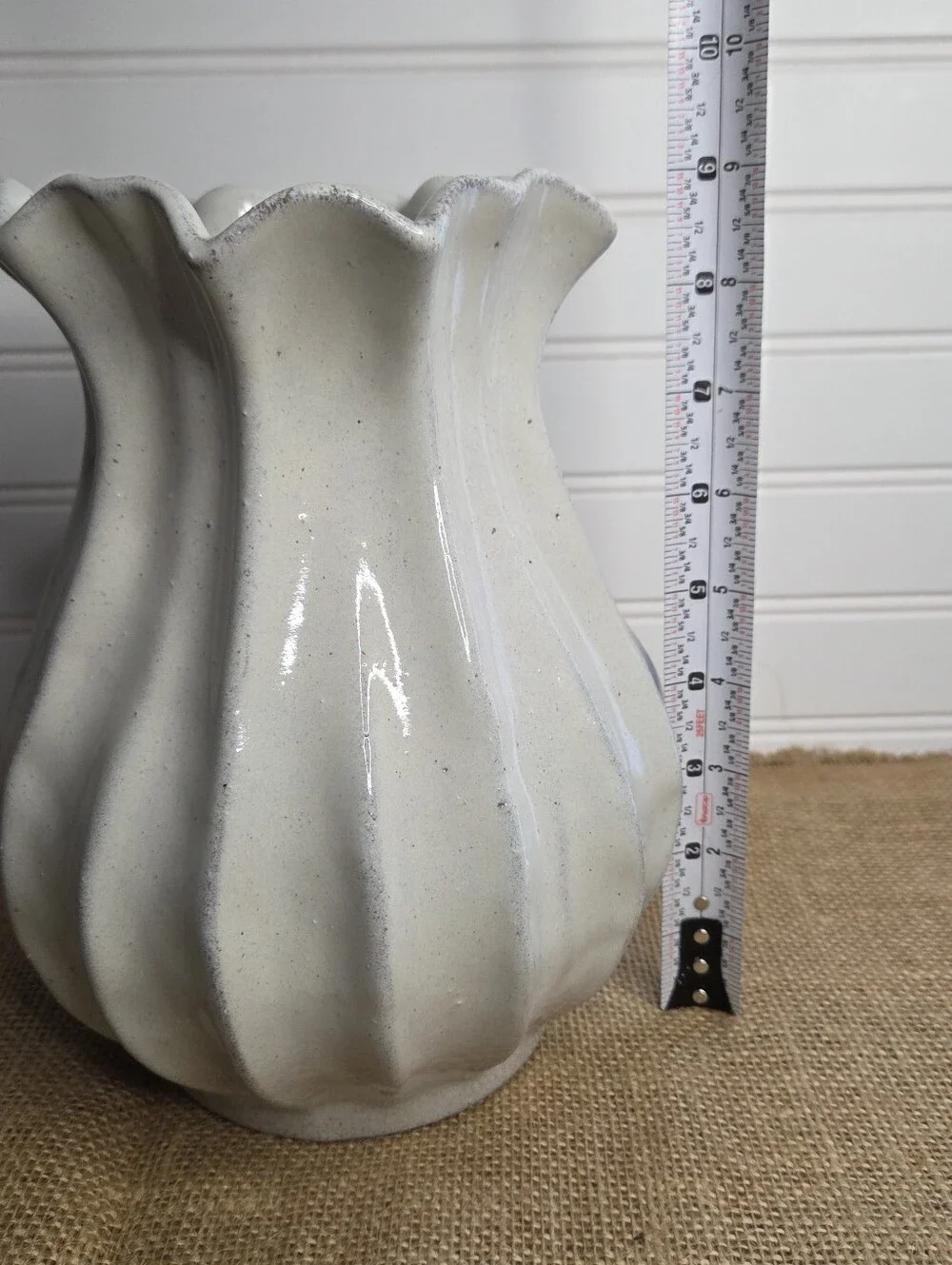 Magnolia Hearth And Hand Creamy White Vase Ceramic New - Picture 3 of 5